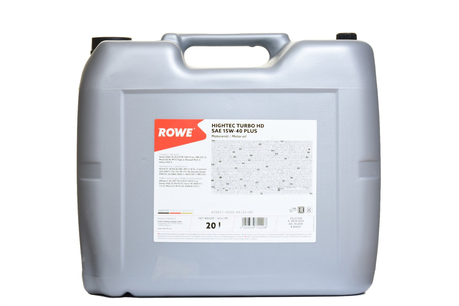 ROWE HIGHTEC TURBO HD SAE 15W-40 PLUS